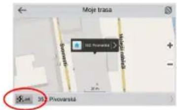 Navitel E501 - Trasa ke zvolenému bodu na mapě - 2