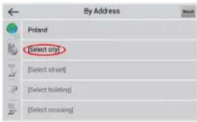 By Address Poland [Select city] [Select street] [Select building] [Select crossing]