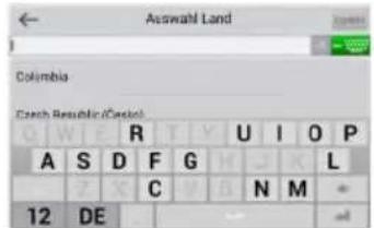 Auswahl Land Desmark (Denmark) Deutschland
