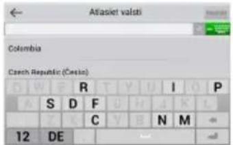 Afiaslet valsti Colombia Czech Republic (České) R S D F Z C Y B N M 12 DE