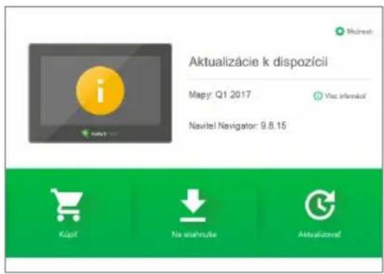 Aktualizácie k dispozícii Mapy: Q1 2017 Viac informakul Navitel Navigator: 9.8.15 Képil Na stahrnade Aktualizareaf