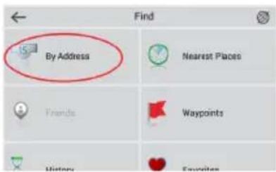 By Address Nearest Places Friends Waypoints History Favorites