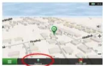 Navitel E501 - Trasa k zvolenému bodu na mape - 1