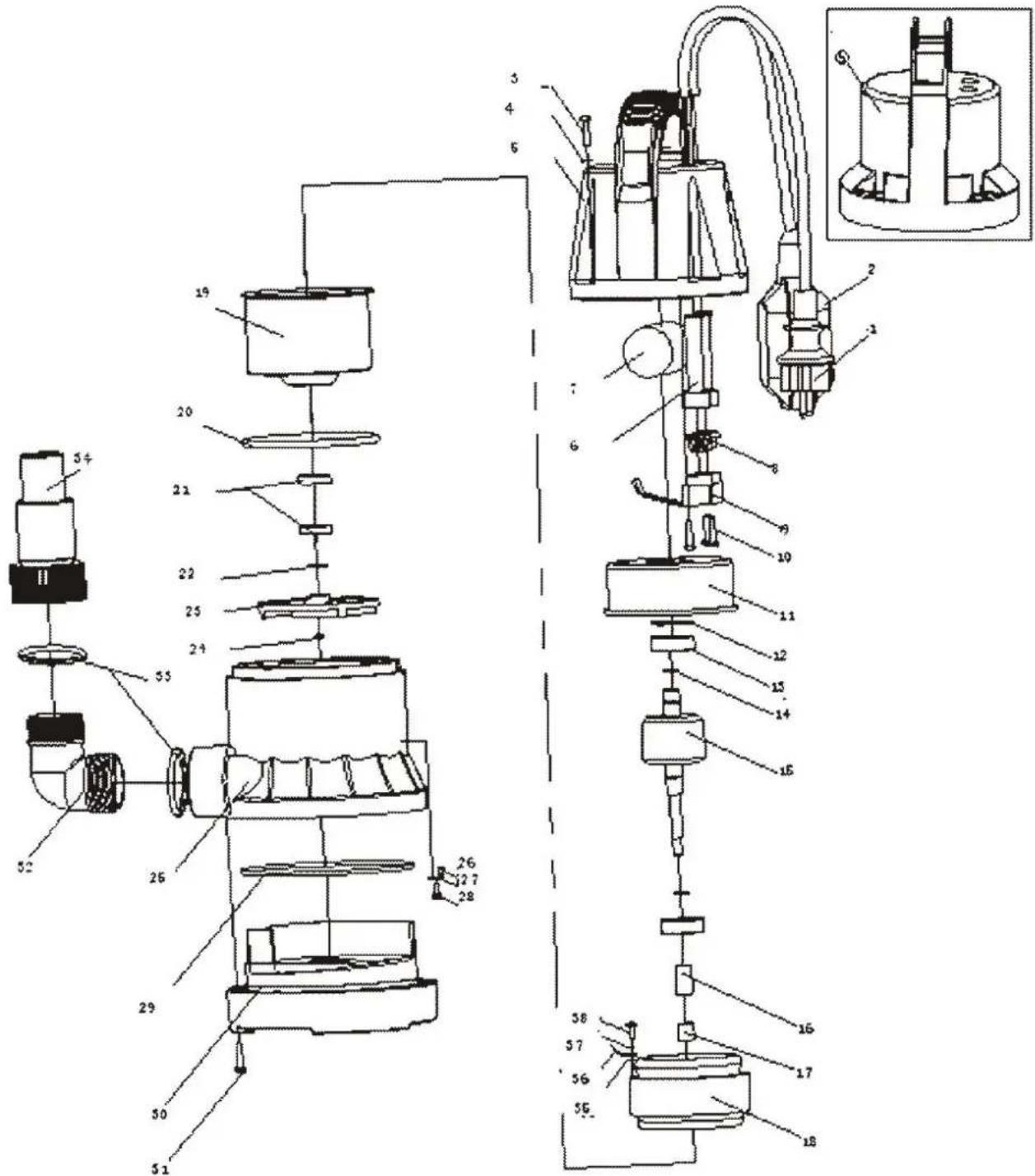 Zipper ZI-CWP400 - EXPLOSIONSZEICHNUNG / EXPLOSION DRAWING - 1