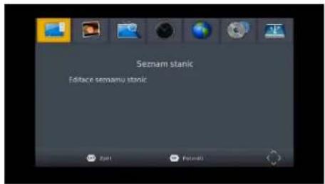 Seznam stanic Editace semamu stanic