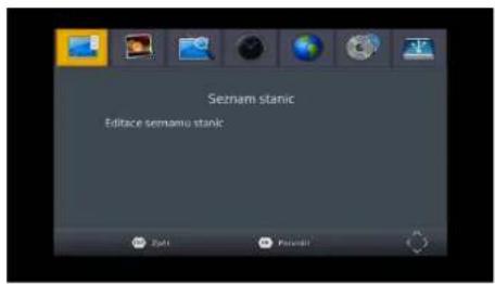 Seznam stanic Editace semamu stanic