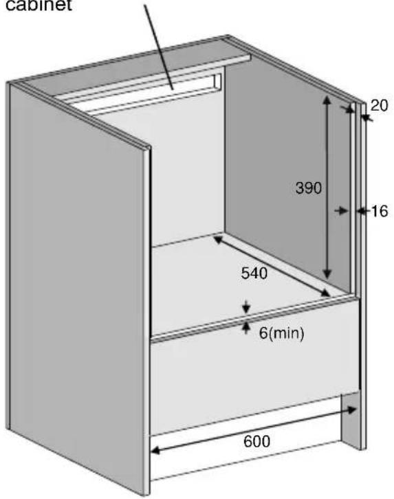 cabinet 20 390 16 540 6(min) 600