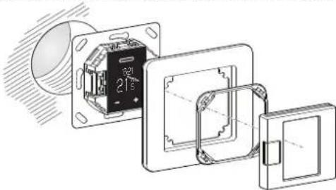 SCHNEIDER WDE002478 - Mounting the thermostat and covers - 2
