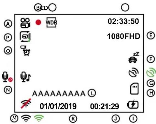 TrueCam M5 WiFi - ICONS AND DISPLAY - 1