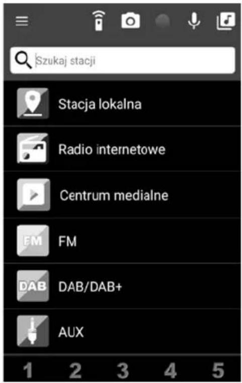 Szukaj stacji Stacja lokalna Radio internetowe Centrum medialne FM FM DAB DAB/DAB+ AUX 1 2 3 4 5