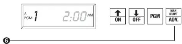 RAIN BIRD ESC-1 - Set Program Start Time(s) - 6