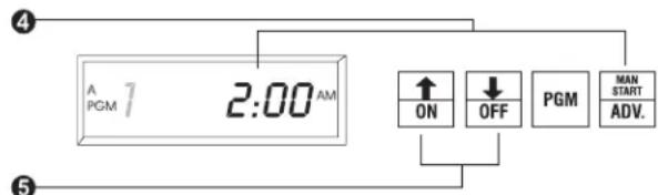 RAIN BIRD ESC-1 - Set Program Start Time(s) - 5