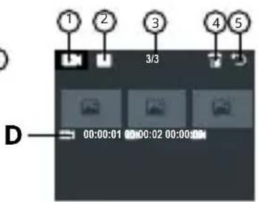 1 2 3 4 5 3/3 00:00:01 00:00:02 00:00:03 D