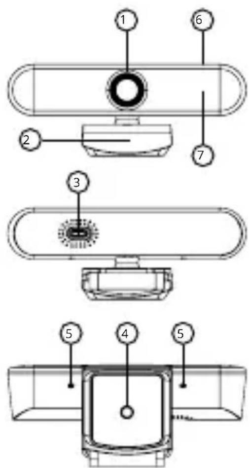 Technical diagram of a device with numbered components for identification