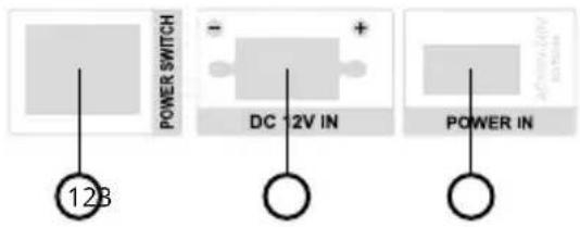 POWER SWITCH DC 12V IN POWER IN 12B