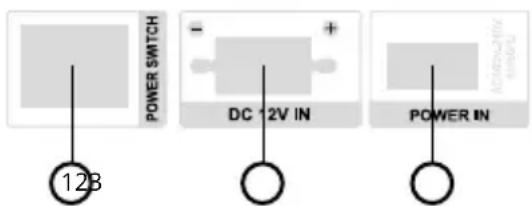 POWER SWITCH DC 12V IN POWER IN 12B