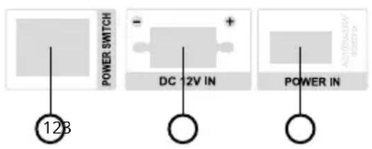 POWER SWITCH DC 12V IN POWER IN 12B +