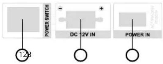 POWER SWITCH DC 12V IN POWER IN 12B