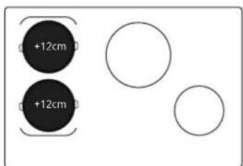 BELLING ComfortCook IHL773 - Using the large area as two independent zones - 2
