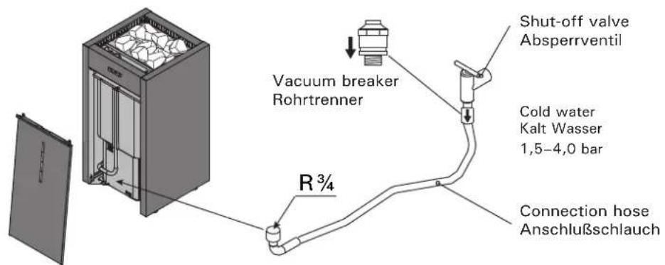 HARVIA Virta HL70SA HL700400SA - Automatische Wasserbefüllung (HL70SA, HL90SA, HL110SA) - 1