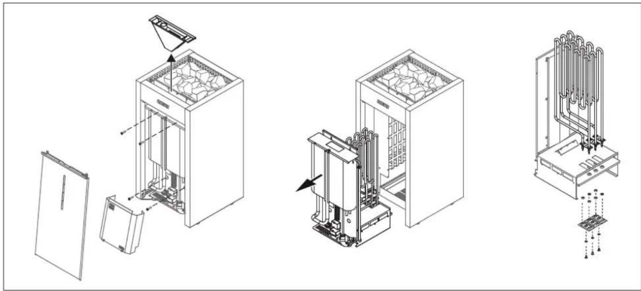 HARVIA Virta HL70SA HL700400SA - Ersetzen von Heizelementen - 3