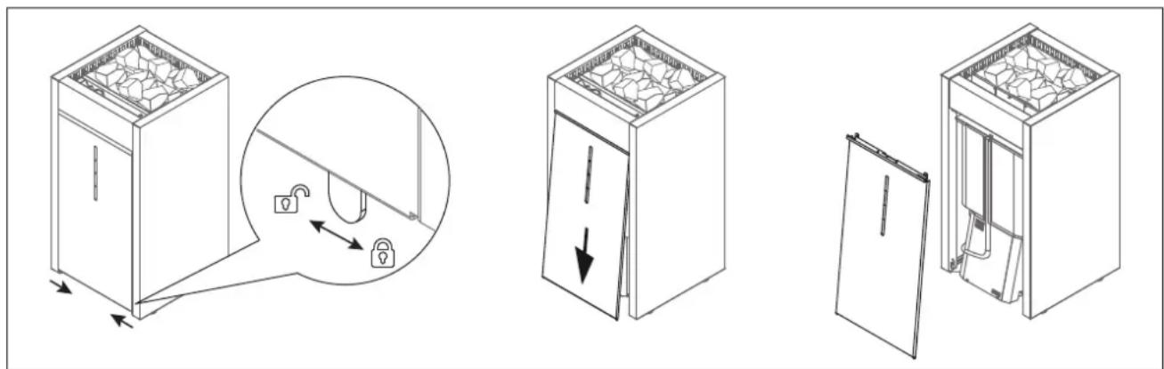 HARVIA Virta HL70SA HL700400SA - Standort und Sicherheitsabstände - 1