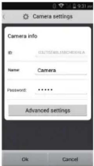ACME IP1202 - Kiti nustatymai "Advanced settings" („Pažangijų nustatymų“) meniu - 1