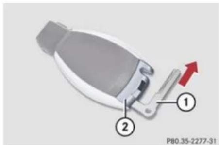 Mercedes-Benz GL (2009) - Replacing SmartKey batteries - 1