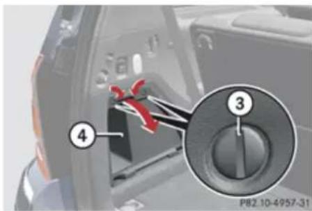 Mercedes-Benz GL (2009) - Opening the driver's side trim panel - 2