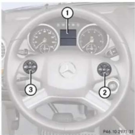 Mercedes-Benz GL (2009) - Multifunction steering wheel - 1