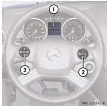 Mercedes-Benz GL (2009) - Multifunction steering wheel - 1
