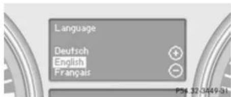 Mercedes-Benz GL (2009) - Selecting language - 1