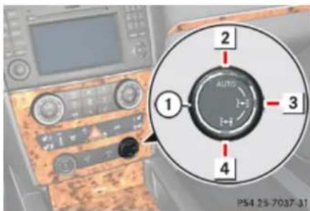 Mercedes-Benz GL (2009) - Switching differential locks - 1