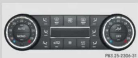 Mercedes-Benz GL (2009) - Overview of climate control system functions and air vents - 3