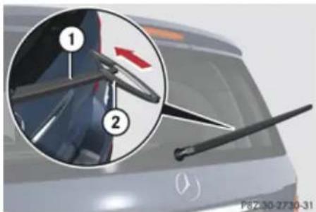 Mercedes-Benz GL (2009) - Rear wiper blade - 1