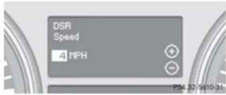 Mercedes-Benz GL (2009) - DSR (Downhill Speed Regulation) programmed default speed - 1