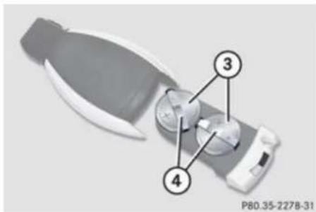 Mercedes-Benz GL (2009) - Replacing SmartKey batteries - 2