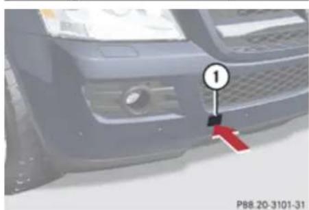 Mercedes-Benz GL (2009) - Installing towing eye bolt - 1