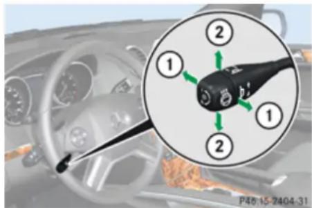 Mercedes-Benz GL (2009) - Steering wheel adjustment, electrical - 1