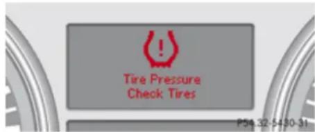 Mercedes-Benz GL (2009) - Tire inflation pressure warnings - 1
