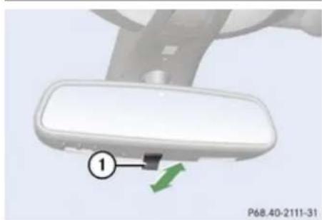 Mercedes-Benz GL (2009) - Interior rear view mirror - 1