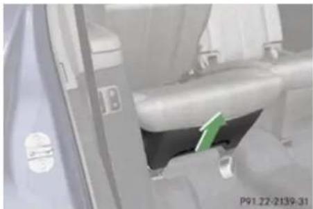 Mercedes-Benz GL (2009) - Seat cover under third-row seats - 1