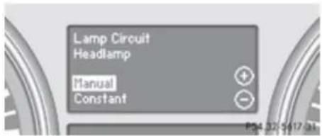 Mercedes-Benz GL (2009) - Setting daytime running lamp mode (USA only) - 1