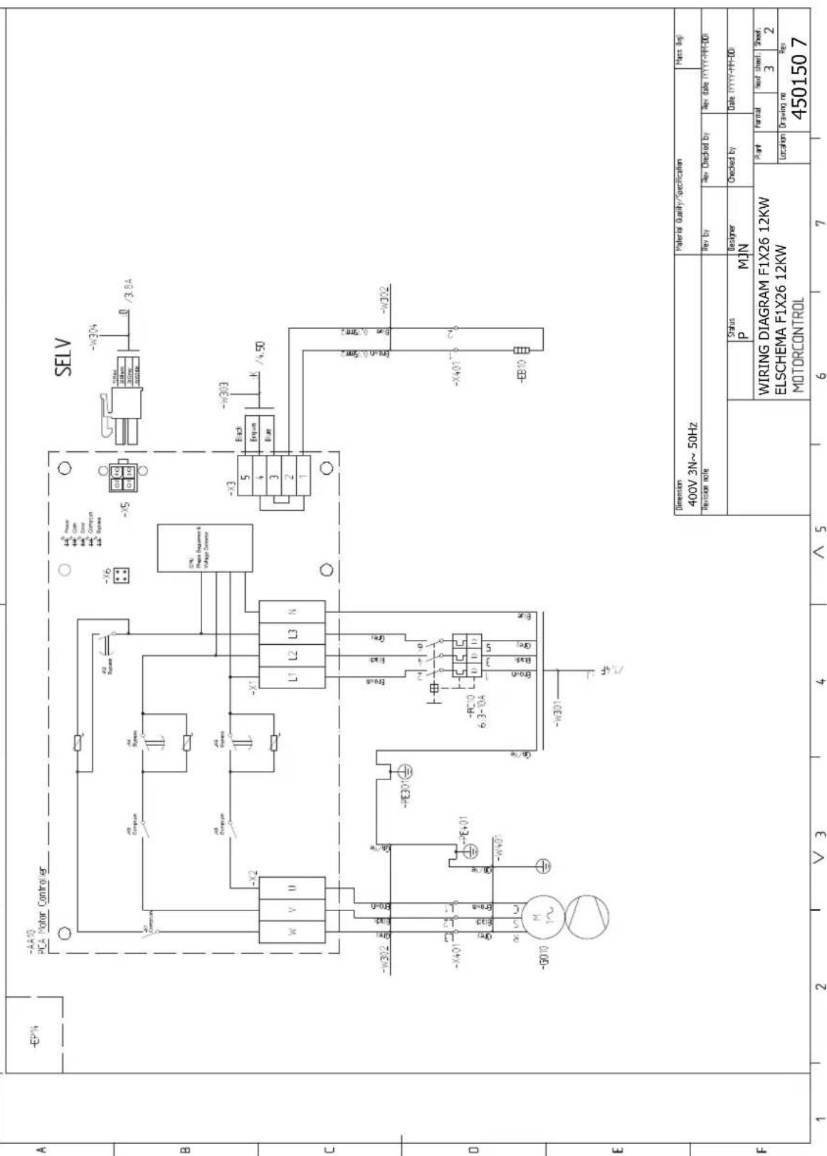 A -EPI% -AA10 PCA Motor Controller SELV B C D E F 400V 3N~ 50Hz Revision note WIRING DIAGRAM F1X26 12KW ELSCHEMA F1X26 12KW MOTORCONTROL -EA10 -AC -AC -AC -AC -AC -AC -AC -AC -AC -AC -AC -AC -AC -AC -AC -AC -AC -AC -AC -AC -AC -AC -AC -AC -AC -AC -AC -AC -AC -AC -AC -AC -AC -AC