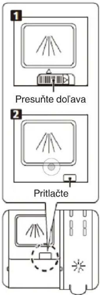 1 Presuňte dol'ava 2 Pritlačte