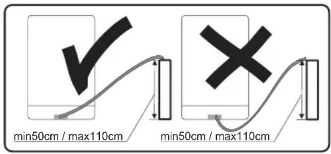 min50cm / max110cm min50cm / max110cm