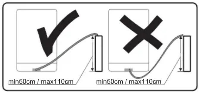 min50cm / max110cm min50cm / max110cm