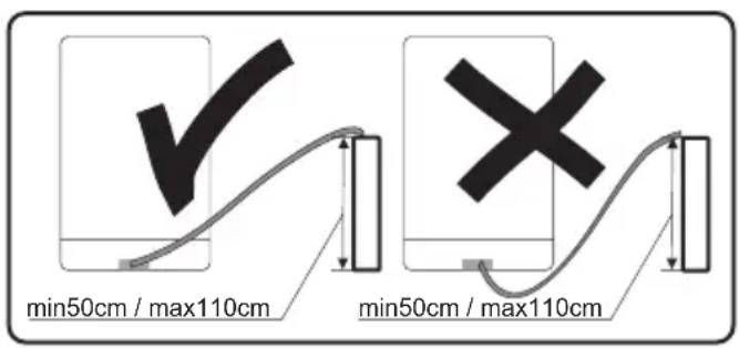 min50cm / max110cm min50cm / max110cm