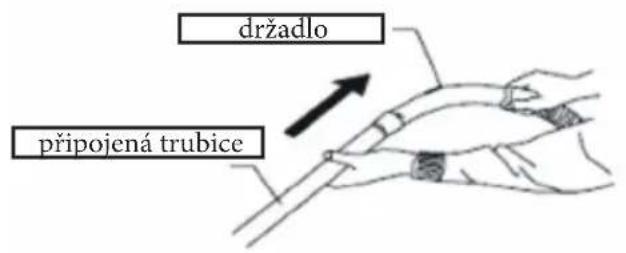 držadlo připojená trubice