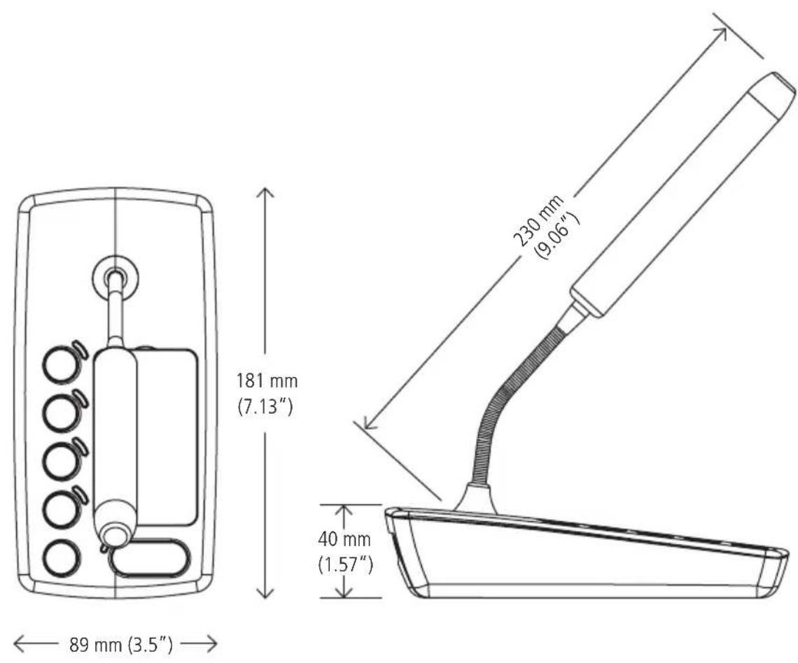 181 mm (7.13") 230 mm (9.06") 40 mm (1.57") 89 mm (3.5)
